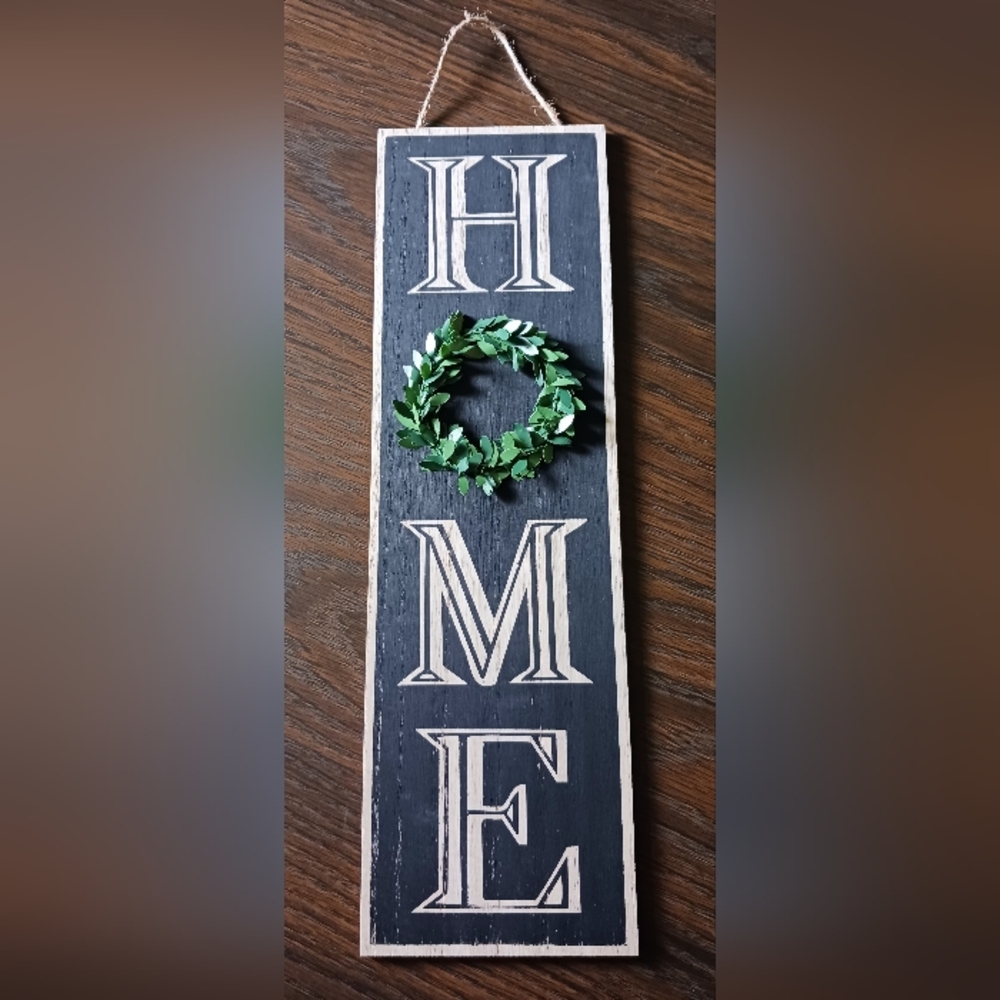 Distressed "HOME" Plaque, 15.75" high x  4.75" wide